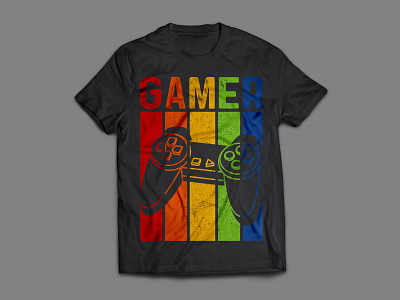 Gamer T-shirt design. adobe bundle custom design gamer graphic design illustration t-shirt