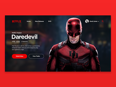 Daily UI #2 - Netflix flat interface minimal movie movies navigation netflix sketch ui user ux web