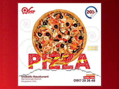 Social Media Post Design | Pizza for Sale | Pizza Design ads design design graphic design illustration social media design social media post design