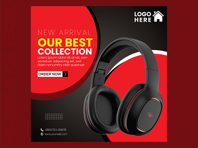 Social Media Post Design | Electronic Gadget | Headphone ads design graphic design headphone post design social media design social media post design