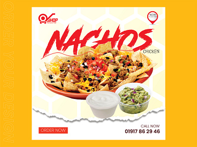 Social Media Post Design | Nachos Design | Fast Food ads design design graphic design post design social media design social media post design