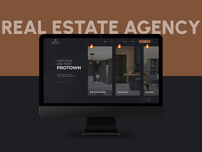 PROTOWN Real Estate Agency Landingpage app buy e commerce homepage landingpage mobileapp real estate realestate ui ux webdesign