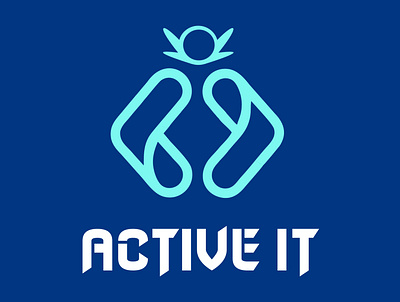 Active IT logo graphic design logo