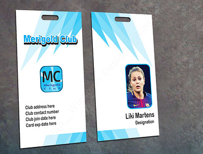 Sports Club ID Card Design business card club id card design corporate card design creative graphic design illustration pass card design player id card design sports card design