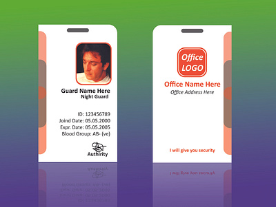 Guard ID Card Design _Creative id card design business card company id card design corporate card design creative id card design graphic design guard id card design guard identity card design id card design identity pass card design staff id card design