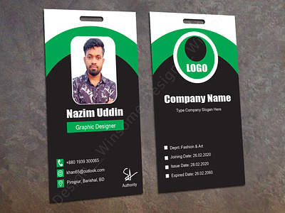 Corporate id card design_professional id card