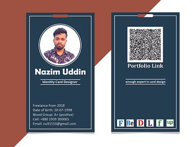 My identity card design template_freelance id card design