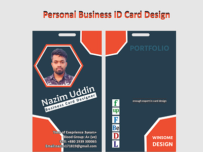 Modern smart business id card design template
