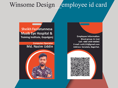 Employee id card design template -job id