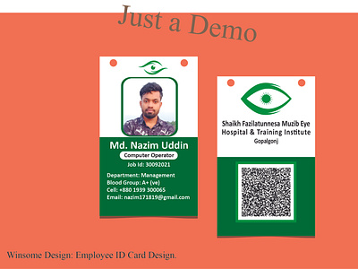 Employee id card design template-job id card design