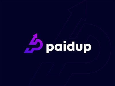 Modern p latter logo | Logo design | paidup business logo