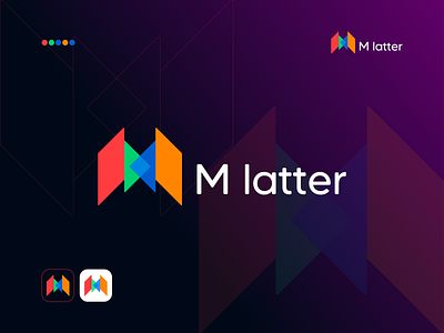 M latter logo design | Modern branding logo design | logo mark 3d animation app brand branding color creative design gradient graphic design icon illustration logo logomark logos mlatter motion graphics ui ux vector