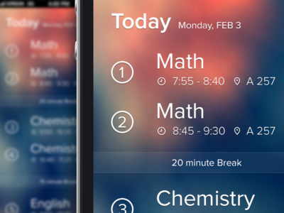 School Schedule ... :