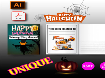 Halloween primary story journal graphic design