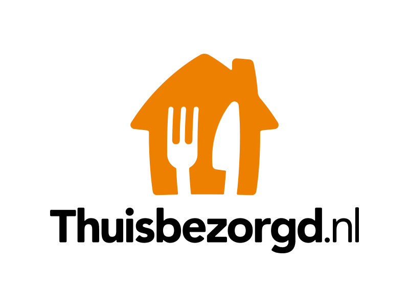 Thuisbezorgd.nl food fork house knife logo orange takeaway thuisbezorgd