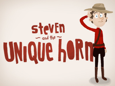 Steven and the Unique Horn book character childrens book mounty parallax scrolling steven story typography unicorn website