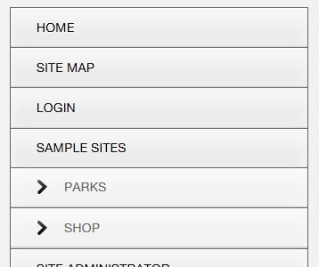 Joomla RWD template menu