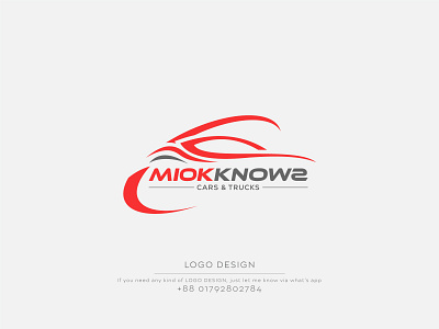 Miok Knowz Logo Design | Car Logo design | Car sell Logo abstract logo branding business business logo car car logo company logo design graphic design illustration logo logo design logos minimal logo minimalist minimalist logo