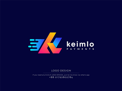 Keimlo Payments Logo Design | Abstract Logo Design