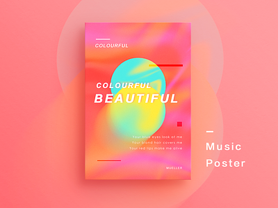 Music Poster 02 🎵《Colourful》 color mg music poster typography