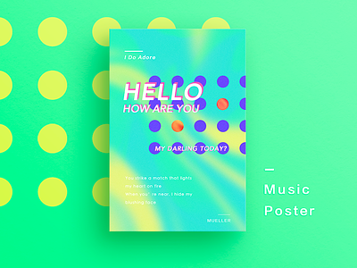 Music Poster 03 🎵《I Do Adore》 color mg music poster typography