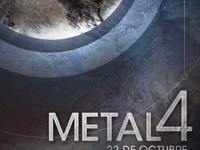 Metal 4 4 avant garde cosmos design metal orbit poster space texture typography universe