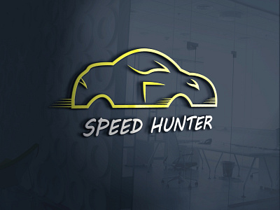 Minimalist Sports Car Logo for Racing Car Company 3d branding car flat illustrator minimal racer sports wall