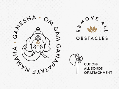 Ganesha branding design ganesha icon logo mantra vector