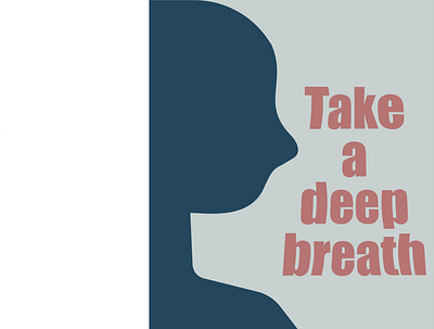 Take a deep breath design illustration