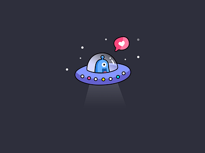 UFO colour cute icon ufo