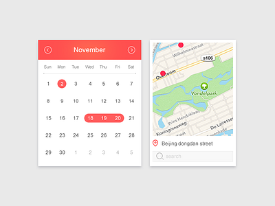 Calendar calendar map search