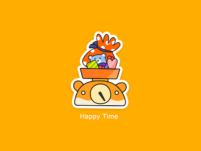 gift bear colour gift happy orange time