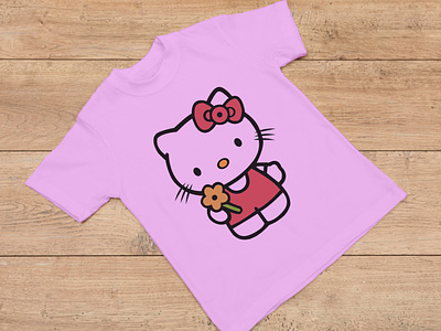 Cute Hello Kitty T-Shirt Design For Kids