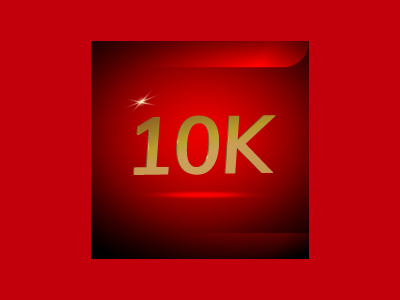 10k golden 3d text effect 10k 10k follower 3d effect 3d text ads banner branding design golden graphic design illustration instagram poster social media kit social media post text text effect typography vector