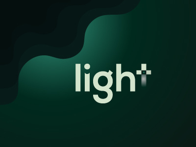 Light logo and gradient background design