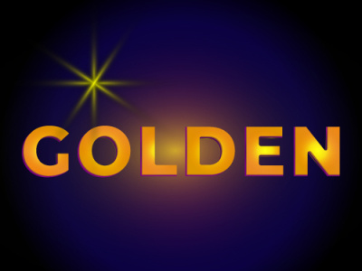 Golden 3d text effect banner