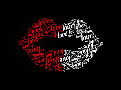 Lip word cloud t-shirt design branding clothing design fashion graphic design illustration kiss kiss day lip lip art lip illustration love lover t shirt tee typography valentines day valentines day t shirt vector word cloud