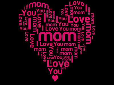 Mother's day word cloud t-shirt design