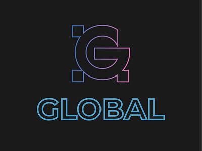 Global tech logo design