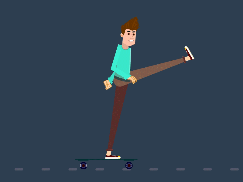 Young Boy Skateboarding 2d illustration adult animation board character character design cool digital art frame gif hipster illustration man rides riding running skateboard skateboarding vector