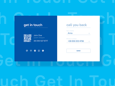 Get in touch callback contact form contacts design dribbble forms get in touch interface simple ui ux web web design