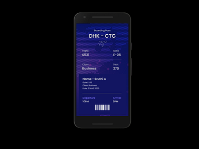 Daily UI #024 - Boarding Pass