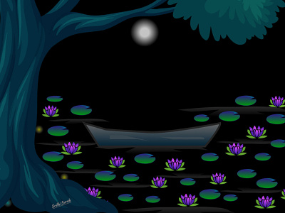 #vector art #fullmoonvibes #lotus pond