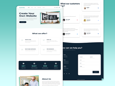 Anadea Solutions | Clean One-Page Multipurpose Business Template design studio