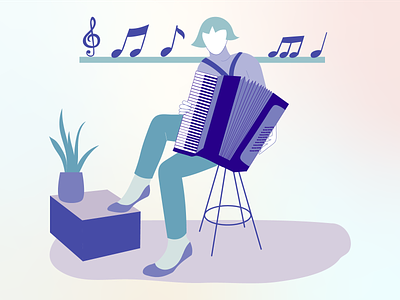 Accordion musician illustration accordion artist graphic design illustration music music illustration music instrument music love musician