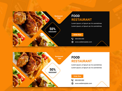 Restaurant Web Banner UI/UX Design