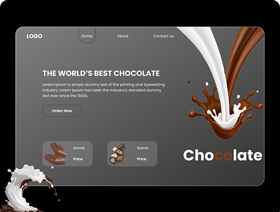 Chocolate Website UI/UX chocolate website uiux design
