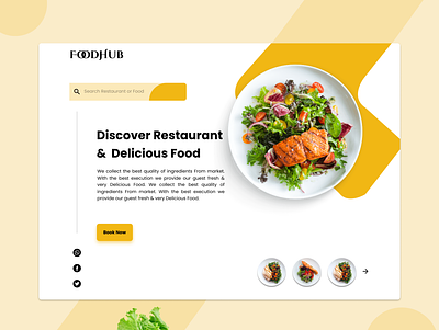 Food Landing Page UI/UX Design food website ui ux
