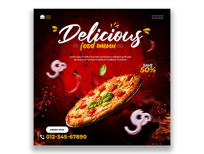 Food Social Media Design animation branding design graphic design illustration logo motion graphics typography