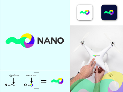 n+o logo = nano logo for remote control electronic product